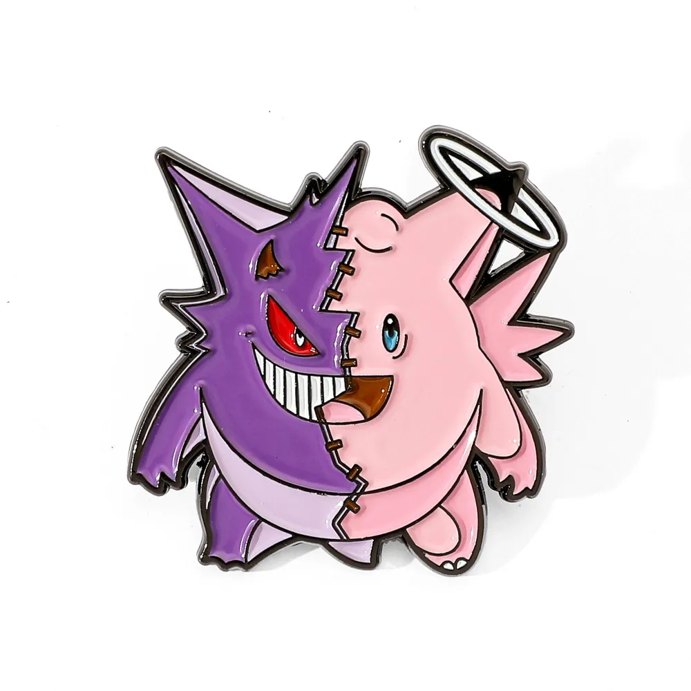 Lapel Pin Enamel - 1 Pc 漫画ジグリーパフブローチハンサムゲンガーエナメルピン金属バッジジュエリーバックパック衣類アクセサリーお祝いギフト