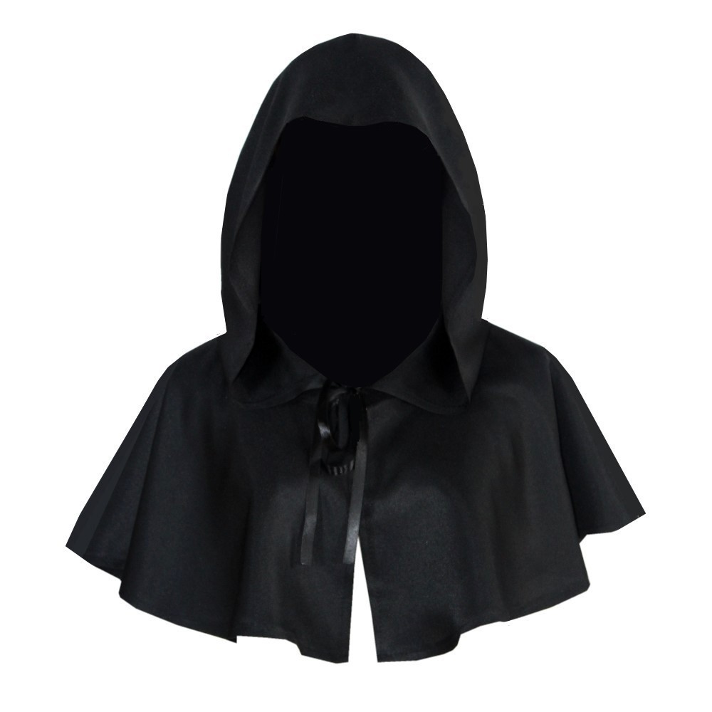Medieval Men'S Accessories - ハロウィンコスプレ デスマント ショートフード付きマント 魔術師 魔女コスチューム ヴァンパイア