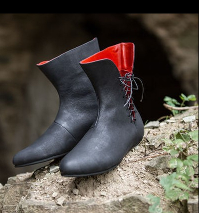 Medieval Men'S Accessories - メンズ中世革靴 中世アンクルブーツ ビクトリア朝ルネサンスPUブーツシューズ