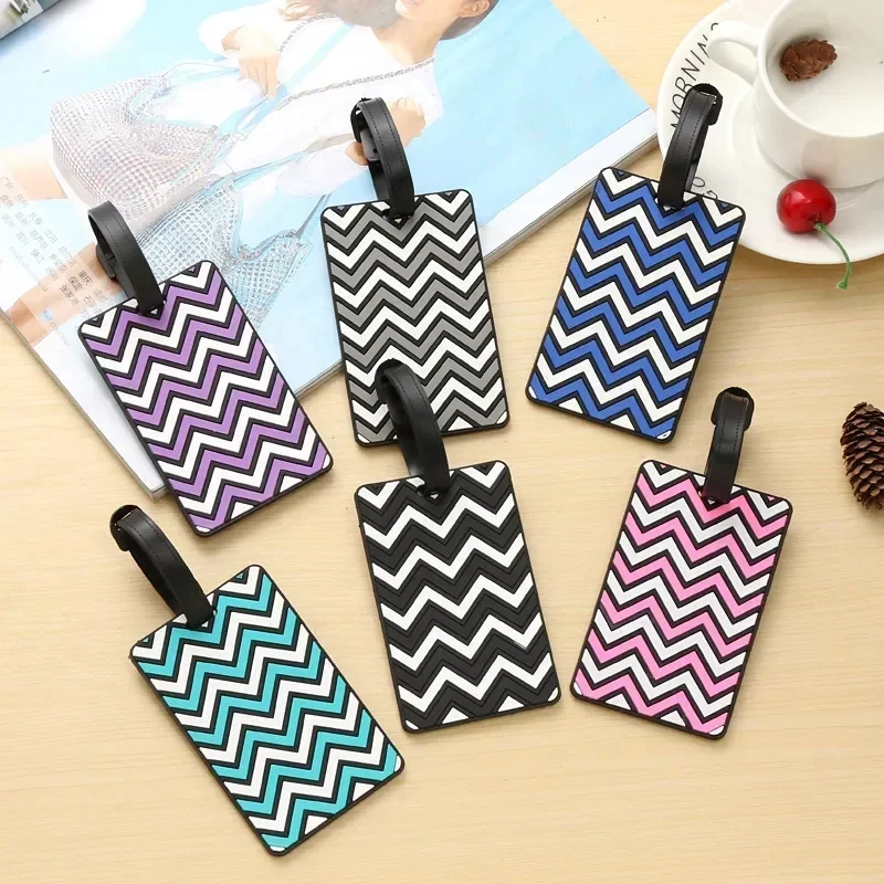 Men'S Accessories Holder - 幾何学的な荷物タグ女性男性 PVC 手荷物名札スーツケース住所ラベルホルダートラベルアクセサリー