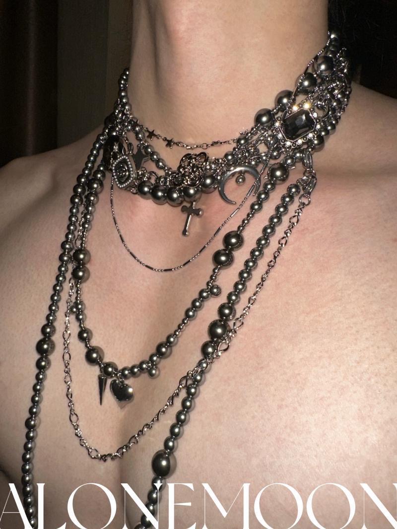 Men'S Accessories Chain - 男性と女性のためのチタンとスチールのボディチェーン,オリジナルのネックレス,ジーンズ,ボディアクセサリー,同じスタイル,重工業
