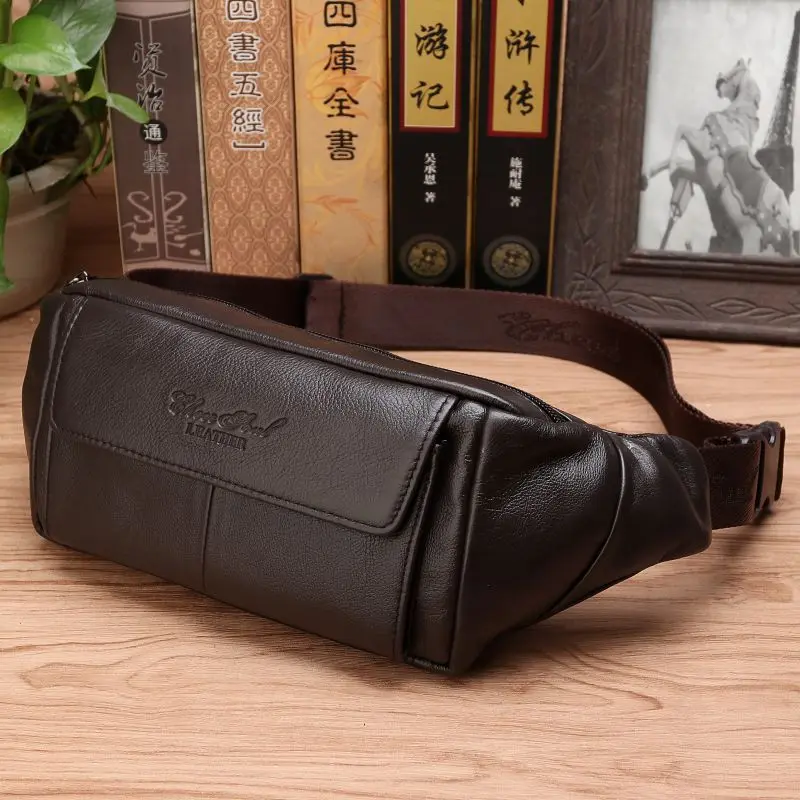 メンズ本革ベルトウエストパックバッグ、多機能携帯電話ケース、 - Men Accessories For Travel のレビューと価格