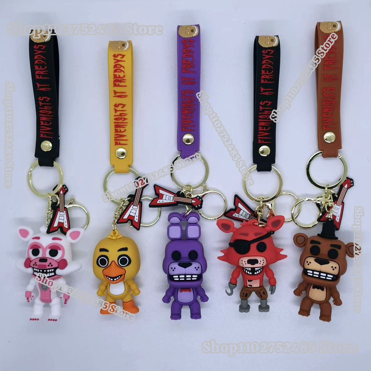 5 個漫画アニメ FNAF フィギュアキーホルダー恐ろしい人 - Men Accessories Ring のレビューと価格