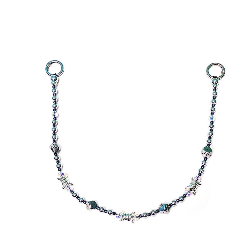 HERLOOK クールパンクダイスメタルビーズバッグチェーン - Men'S Accessories Chain のレビューと価格