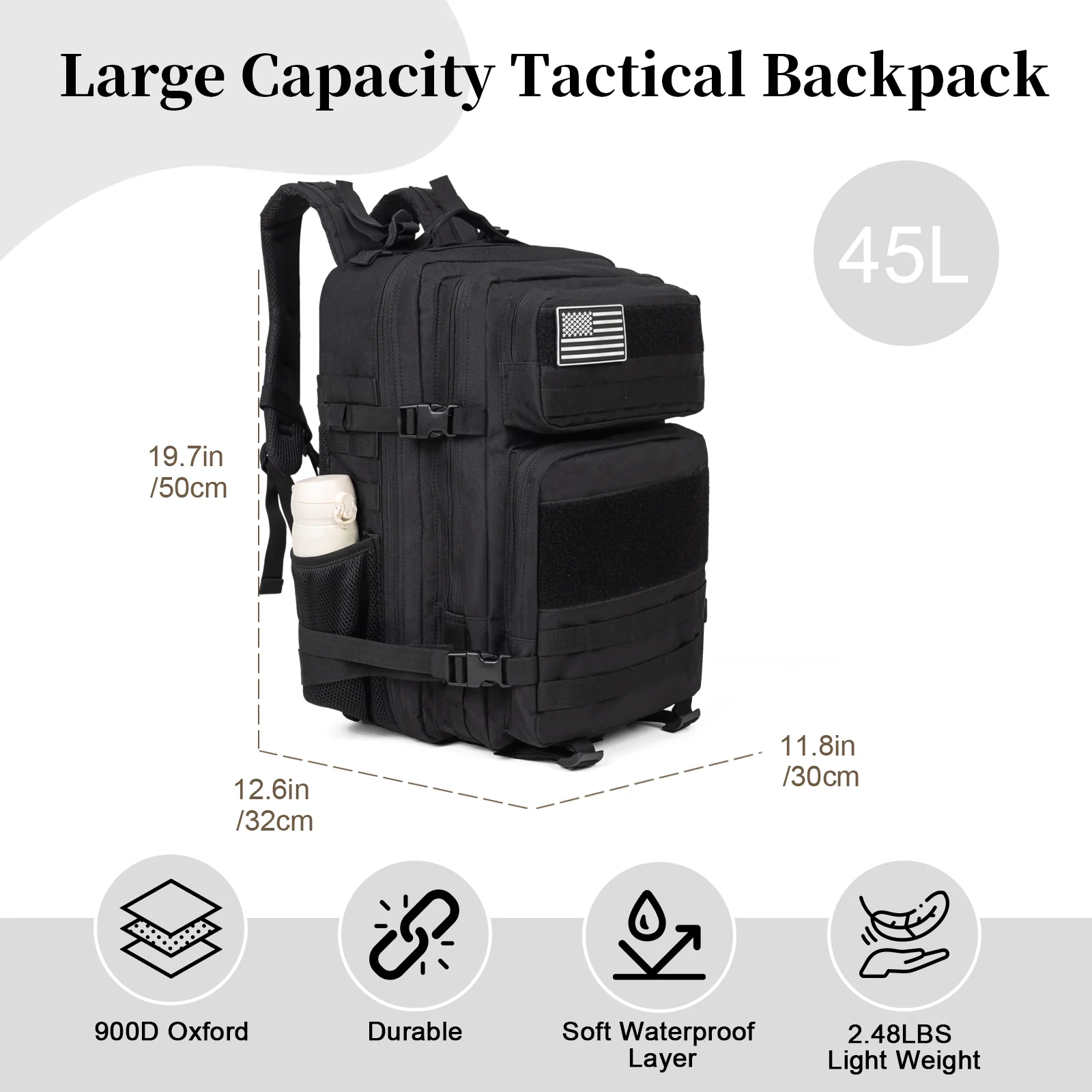 60L アーミーミリタリータクティカルバックパック メンズト - Men Accessories For Travel のレビューと価格