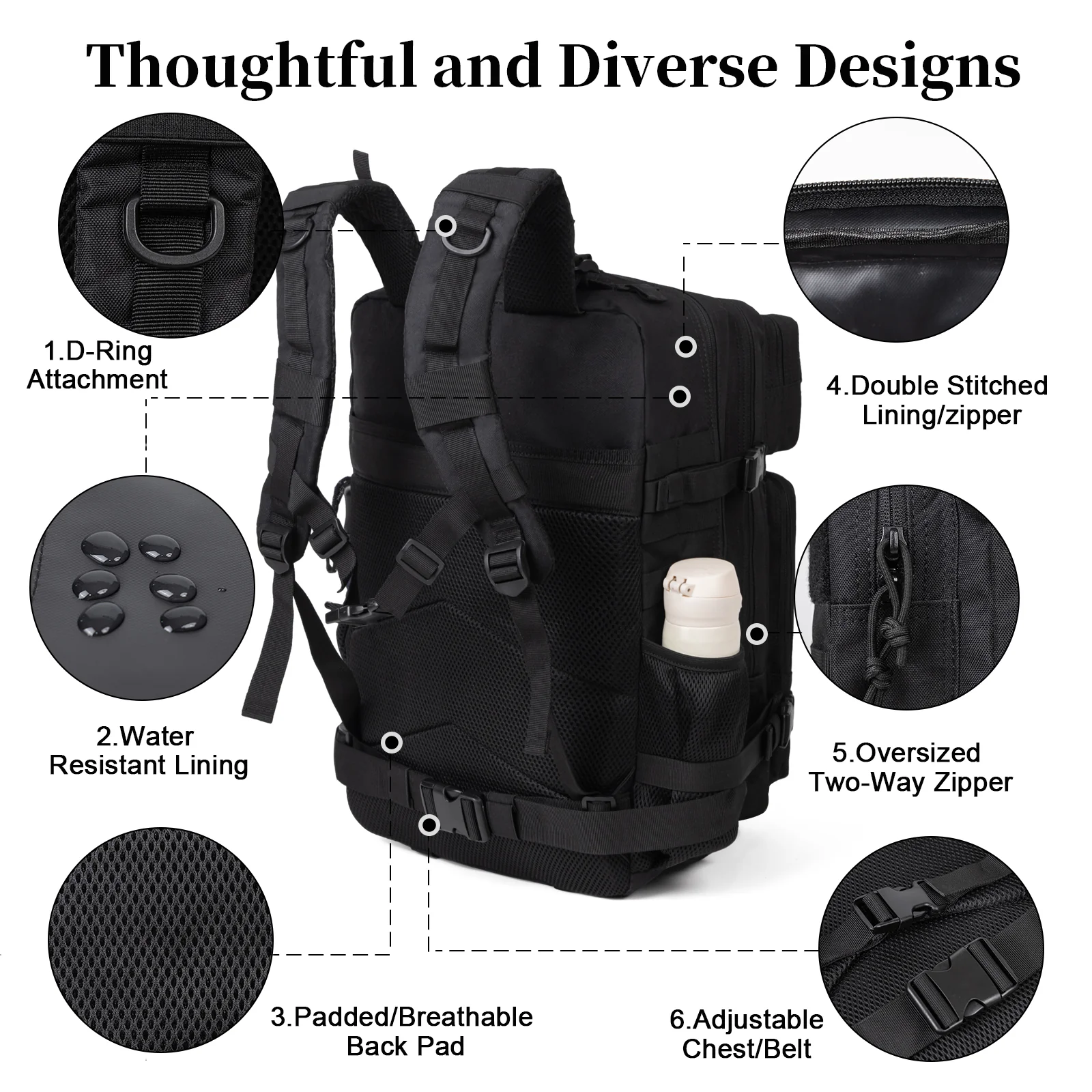 60L アーミーミリタリータクティカルバックパック メンズト - Men Accessories For Travel のレビューと価格