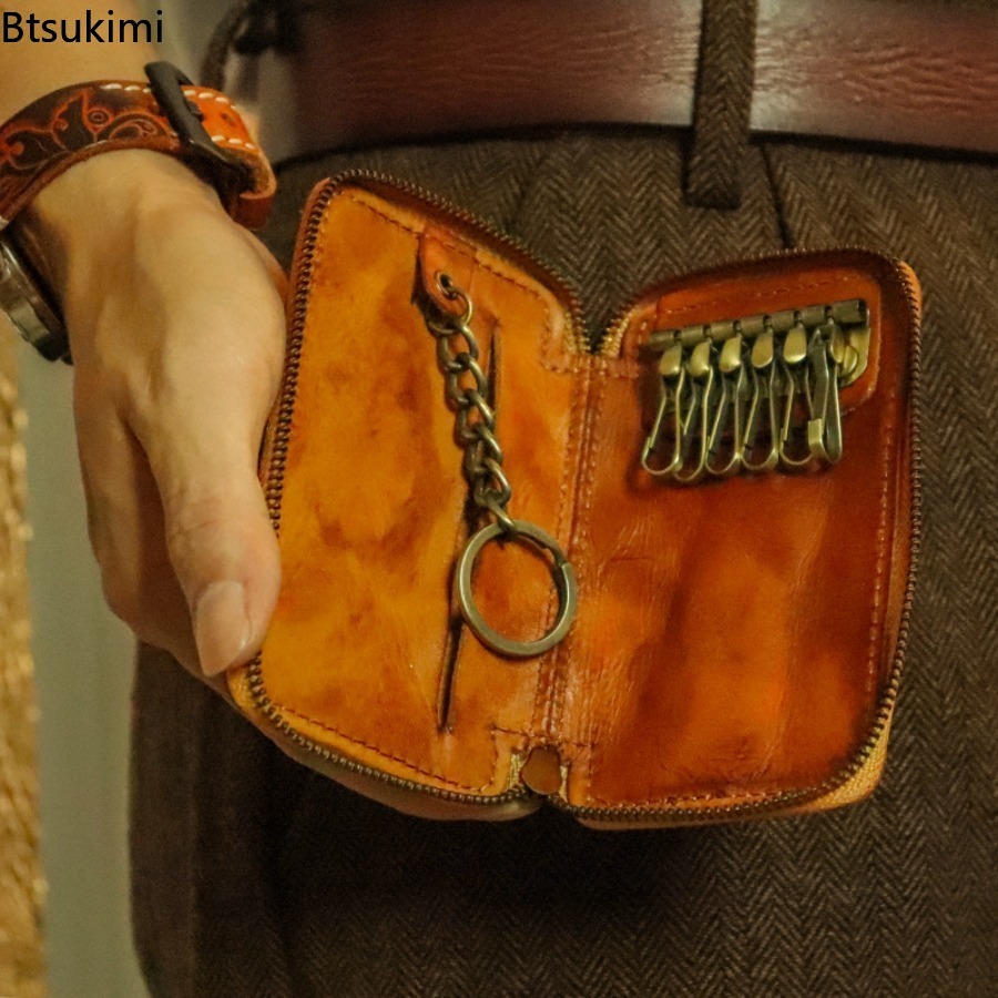 高級高品質オリジナルレザーメンズキーホルダーオーガナイザーポ - Men Accessories Organiser のレビューと価格
