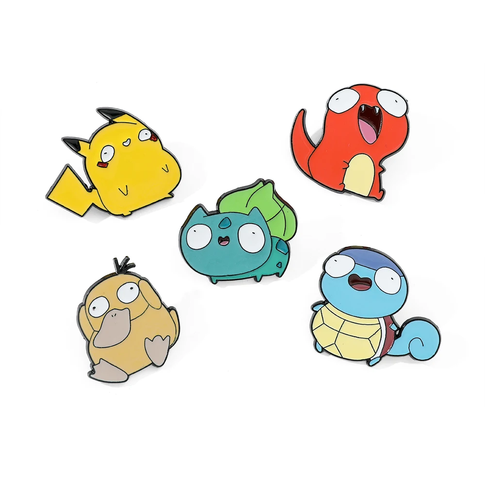5 個漫画エルフブローチパーソナライズされたピカチュウゼニガ - Lapel Pin Enamel のレビューと価格
