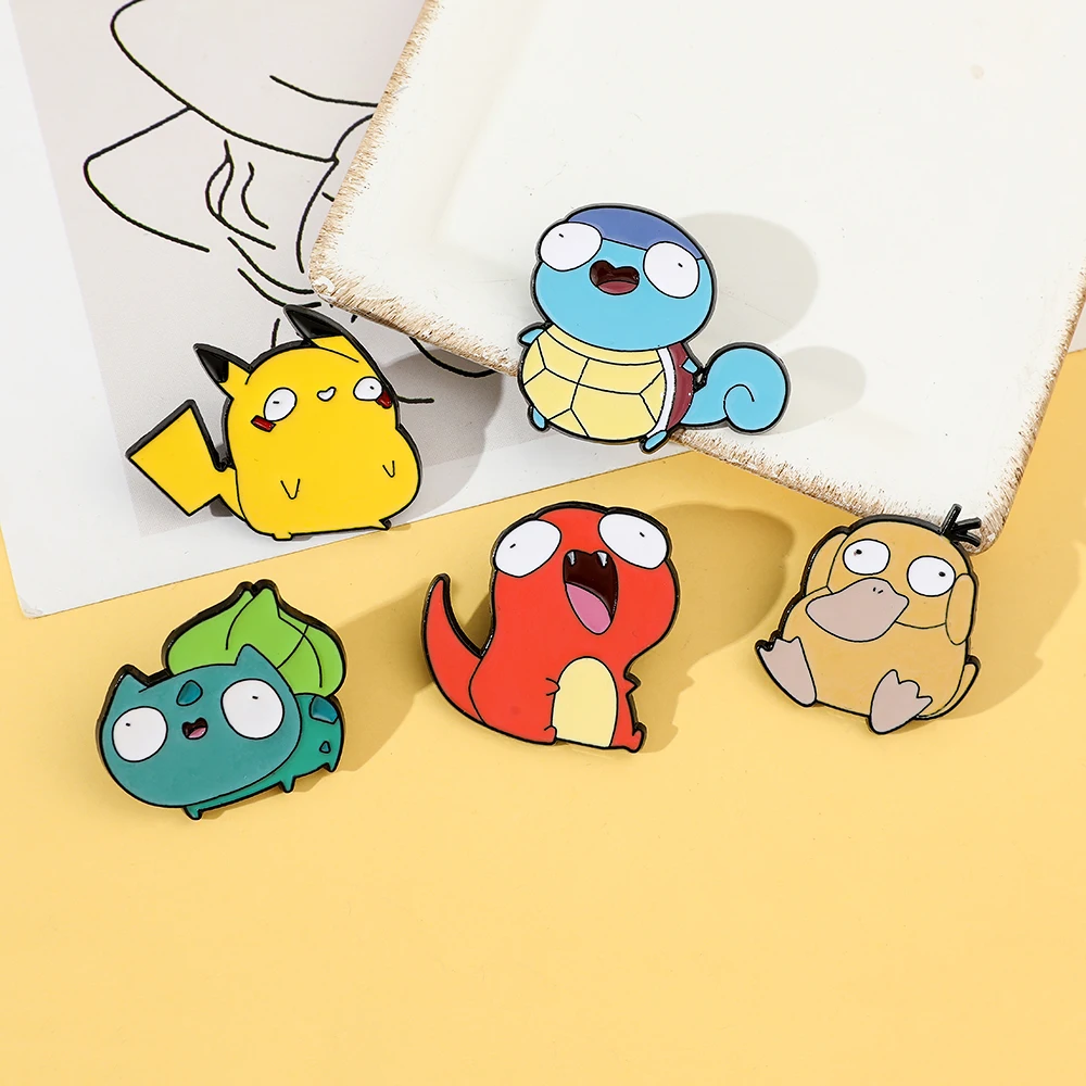 5 個漫画エルフブローチパーソナライズされたピカチュウゼニガ - Lapel Pin Enamel のレビューと価格