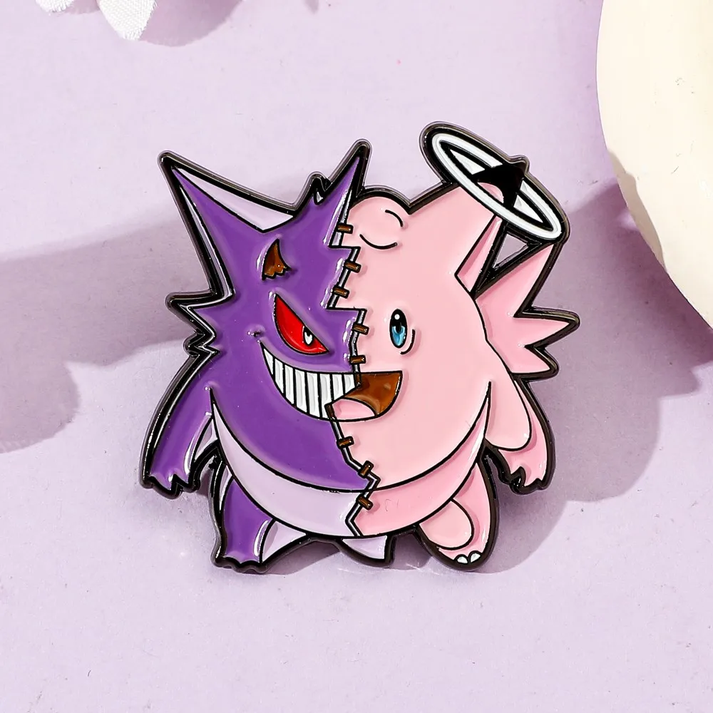 1 Pc 漫画ジグリーパフブローチハンサムゲンガーエナメルピ - Lapel Pin Enamel のレビューと価格