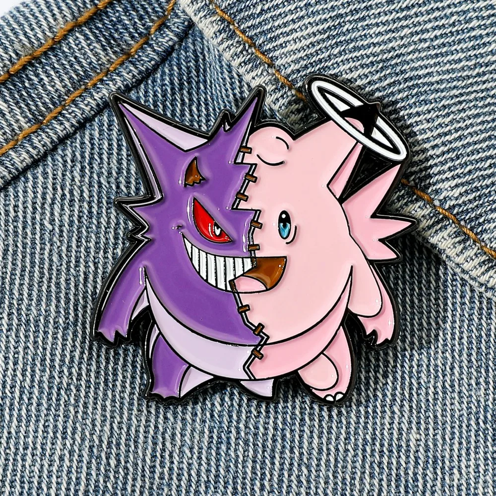1 Pc 漫画ジグリーパフブローチハンサムゲンガーエナメルピ - Lapel Pin Enamel のレビューと価格