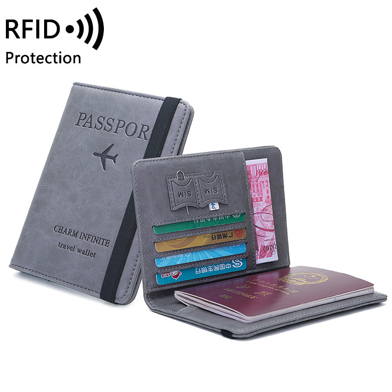 ユニセックス PU レザー パスポート ホルダー - RFI - Men'S Accessories Holder のレビューと価格