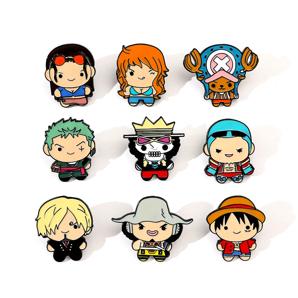 9 個クリエイティブ漫画ブローチアニメワンピースエナメルピン - Lapel Pin Enamel のレビューと価格