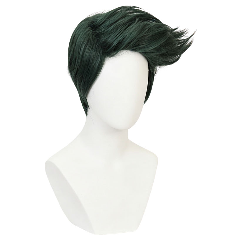 アニメ「ジョジョの奇妙な冒険」岸辺露伴コスプレウィッグ 緑色 - Men'S Vegan Accessories のレビューと価格