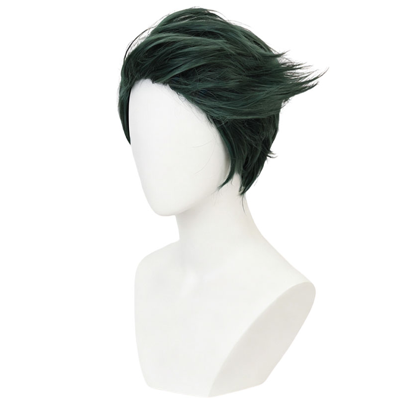 アニメ「ジョジョの奇妙な冒険」岸辺露伴コスプレウィッグ 緑色 - Men'S Vegan Accessories のレビューと価格