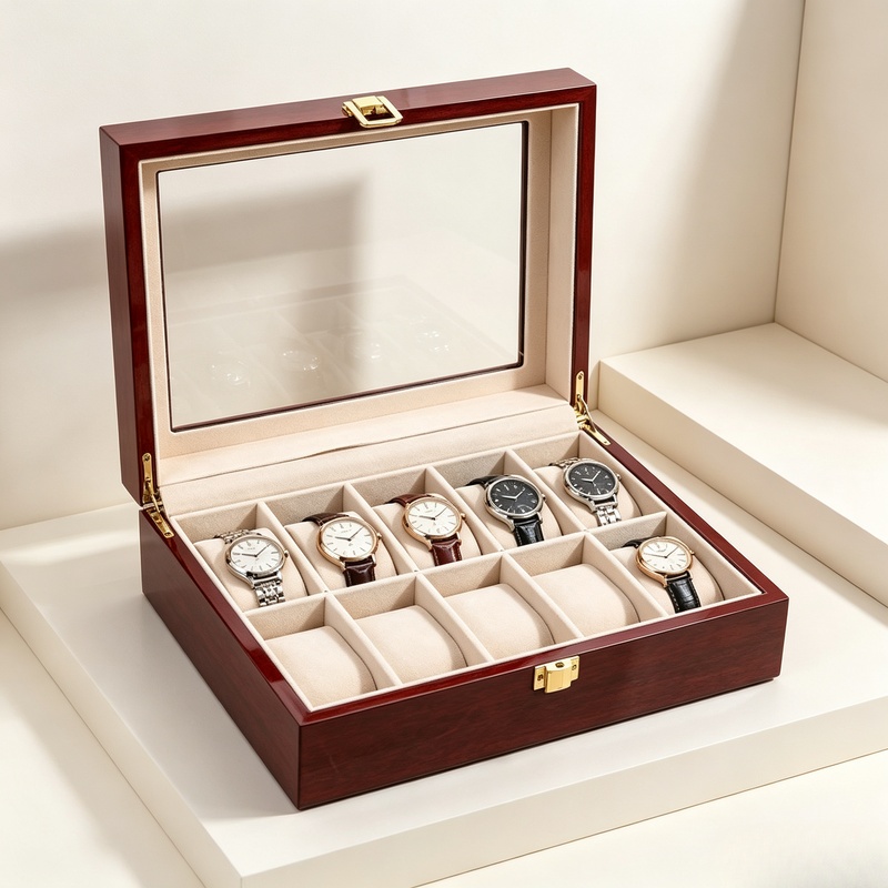 3-12スロット木製腕時計オーガナイザーボックス 環境に優し - Men Accessories Organiser のレビューと価格