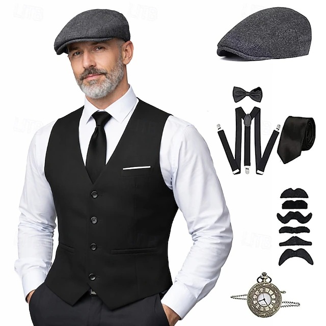 プラスサイズ メンズ 1920年代 ローリング・ギャツビー  - Medieval Men'S Accessories のレビューと価格