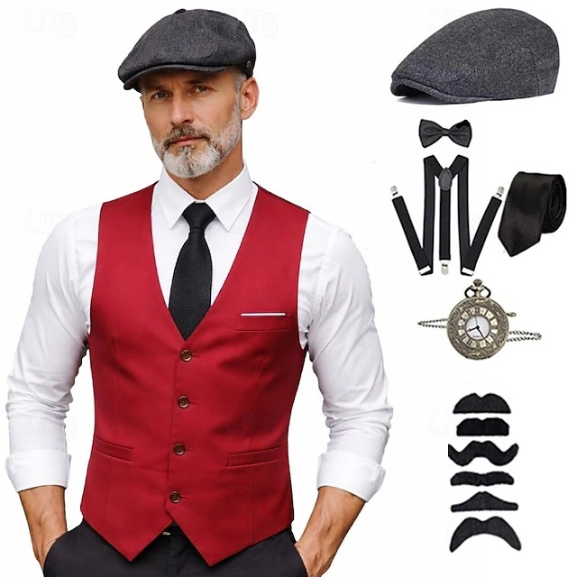 プラスサイズ メンズ 1920年代 ローリング・ギャツビー  - Medieval Men'S Accessories のレビューと価格