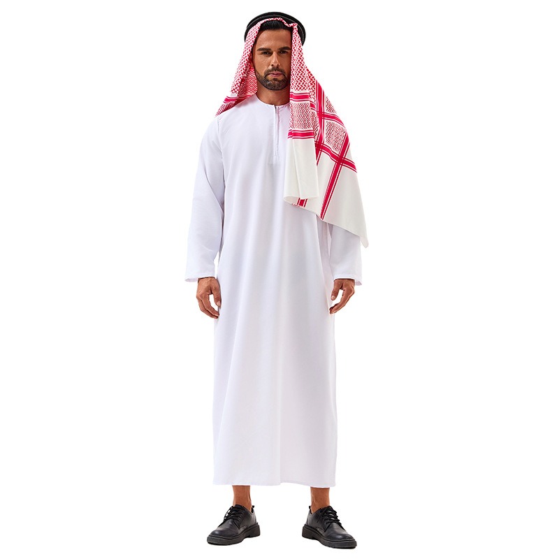 アラブ衣装 中東服 ドバイ タイクーン コスプレ 白ロングロ - Men'S Accessories Dubai のレビューと価格