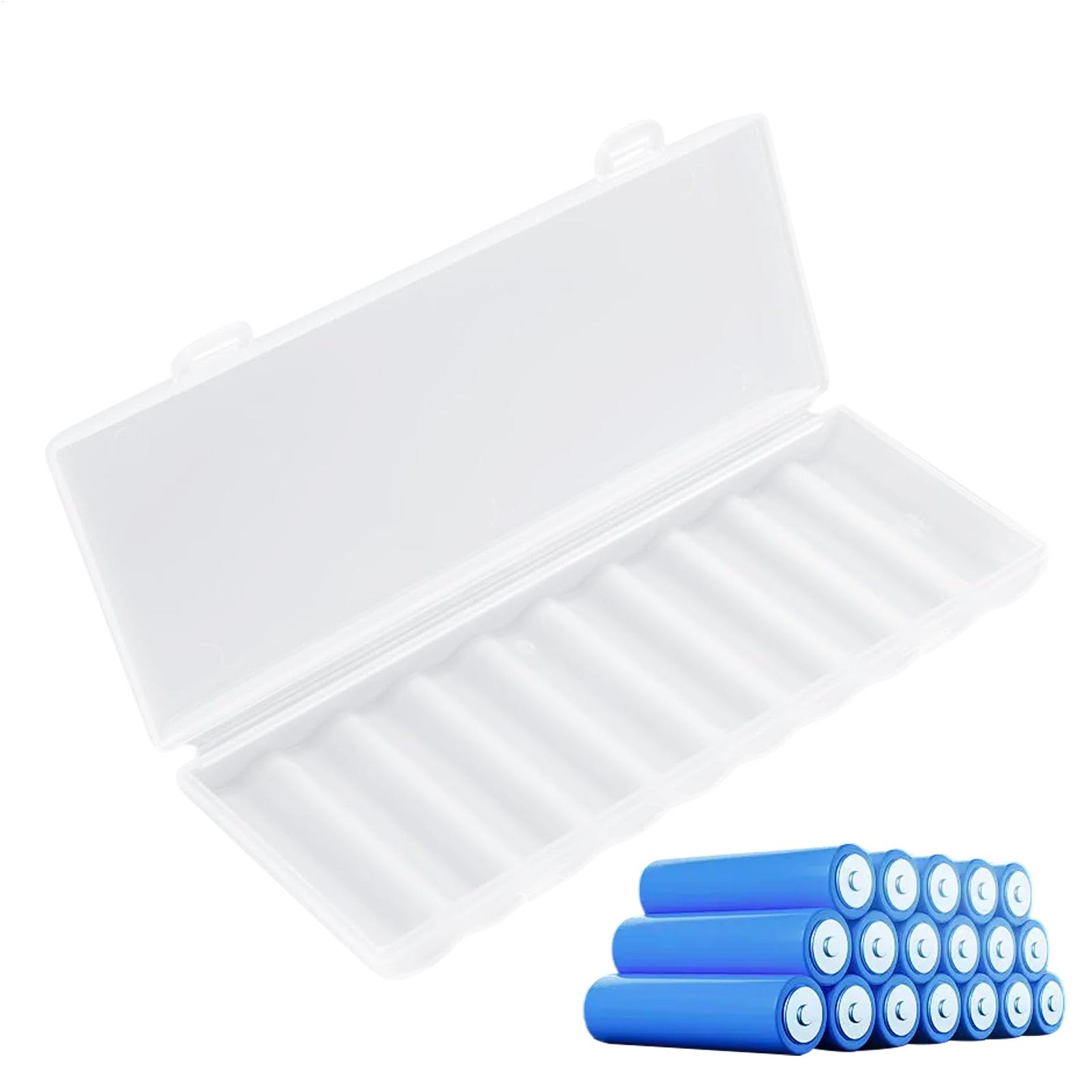 10スロットポータブル透明プラスチックバッテリー収納ボックス - Men Accessories Organiser のレビューと価格