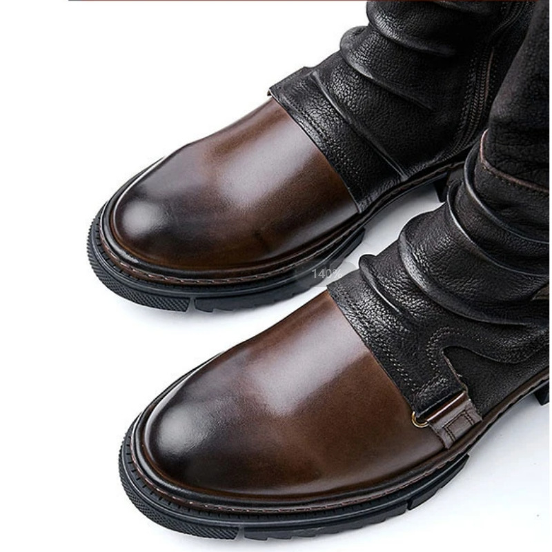メンズ中世レトロ人工PUレザーシューズ中世アンクルブーツビク - Medieval Men'S Accessories のレビューと価格