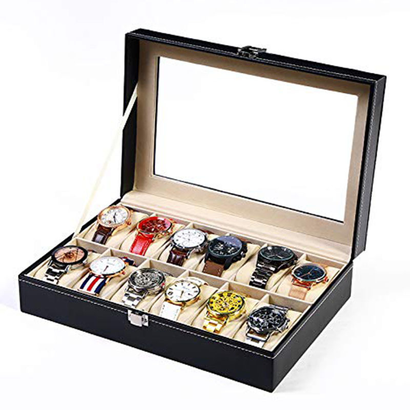メンズ腕時計ディスプレイケース PUレザー製腕時計オーガナイ - Men Accessories Organiser のレビューと価格