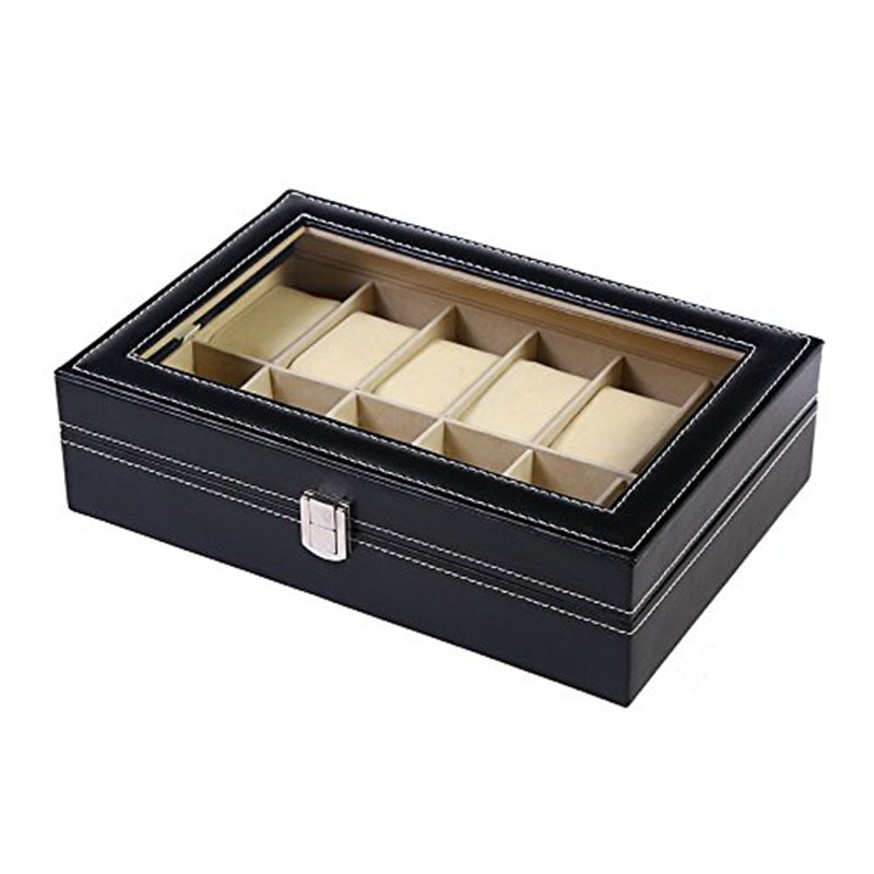メンズ腕時計ディスプレイケース PUレザー製腕時計オーガナイ - Men Accessories Organiser のレビューと価格