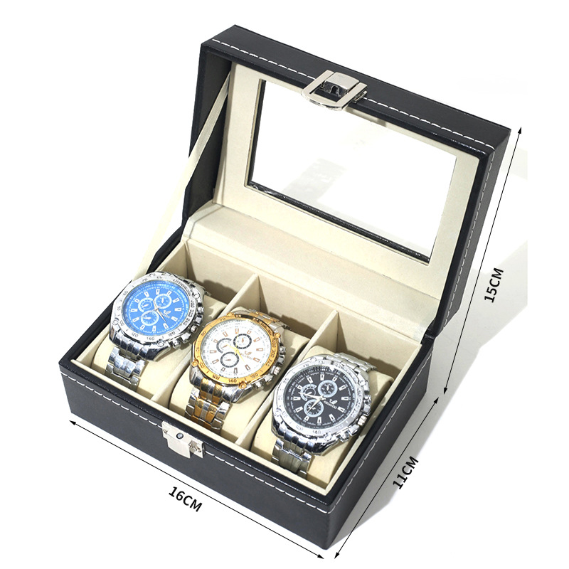 メンズ腕時計ディスプレイケース PUレザー製腕時計オーガナイ - Men Accessories Organiser のレビューと価格