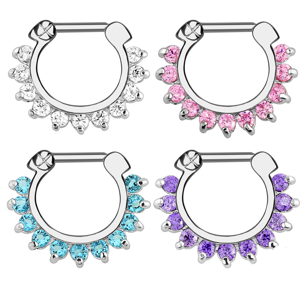 1個入りフープクリップオンノーズセプタムリング、男女兼用、ス - Men Accessories Ring のレビューと価格
