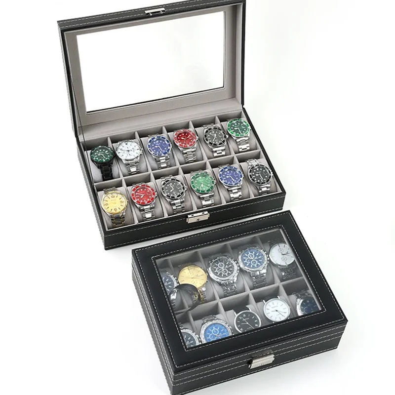 2/3/4/5/6/8/10/12個収納可能なPUレザー製腕 - Men Accessories Organiser のレビューと価格