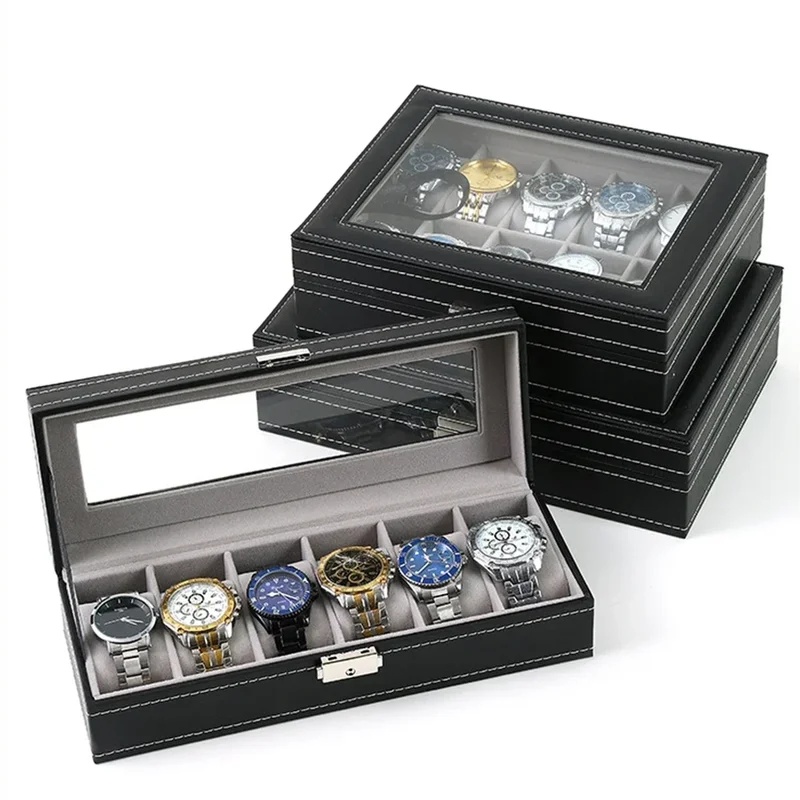 2/3/4/5/6/8/10/12個収納可能なPUレザー製腕 - Men Accessories Organiser のレビューと価格