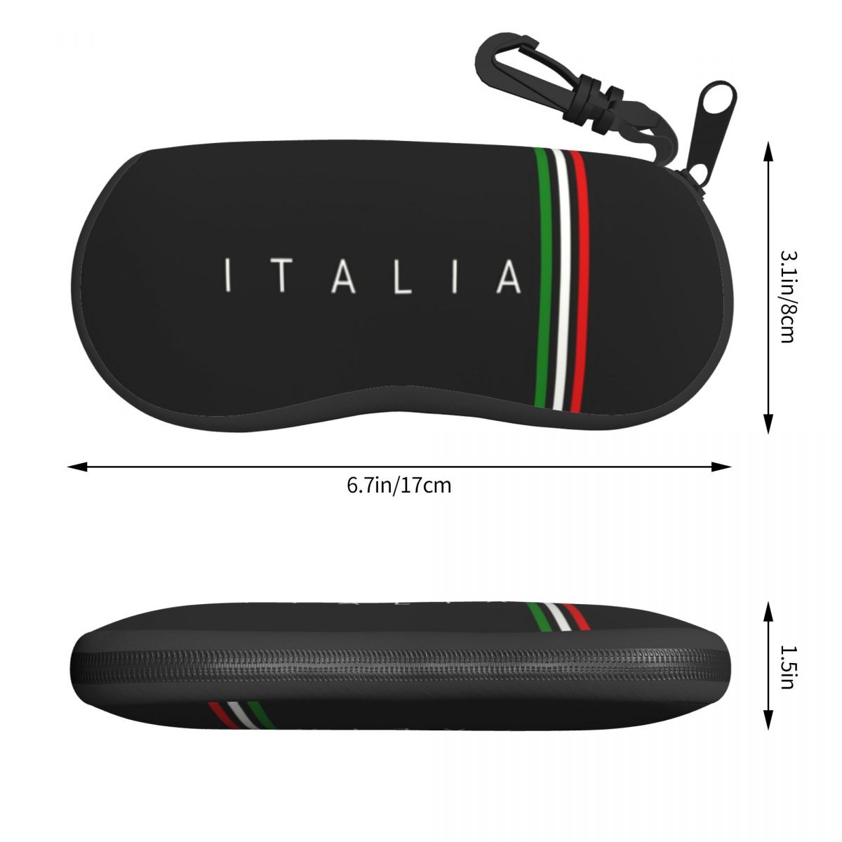 男性と女性のためのイタリア国旗眼鏡ケース、ソフトサングラスケ - Men Accessories Qatar のレビューと価格