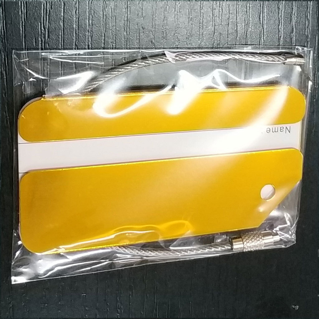 1個入りアルミ製メタルラゲージタグ、スーツケース・バックパッ - Men'S Accessories Holder のレビューと価格