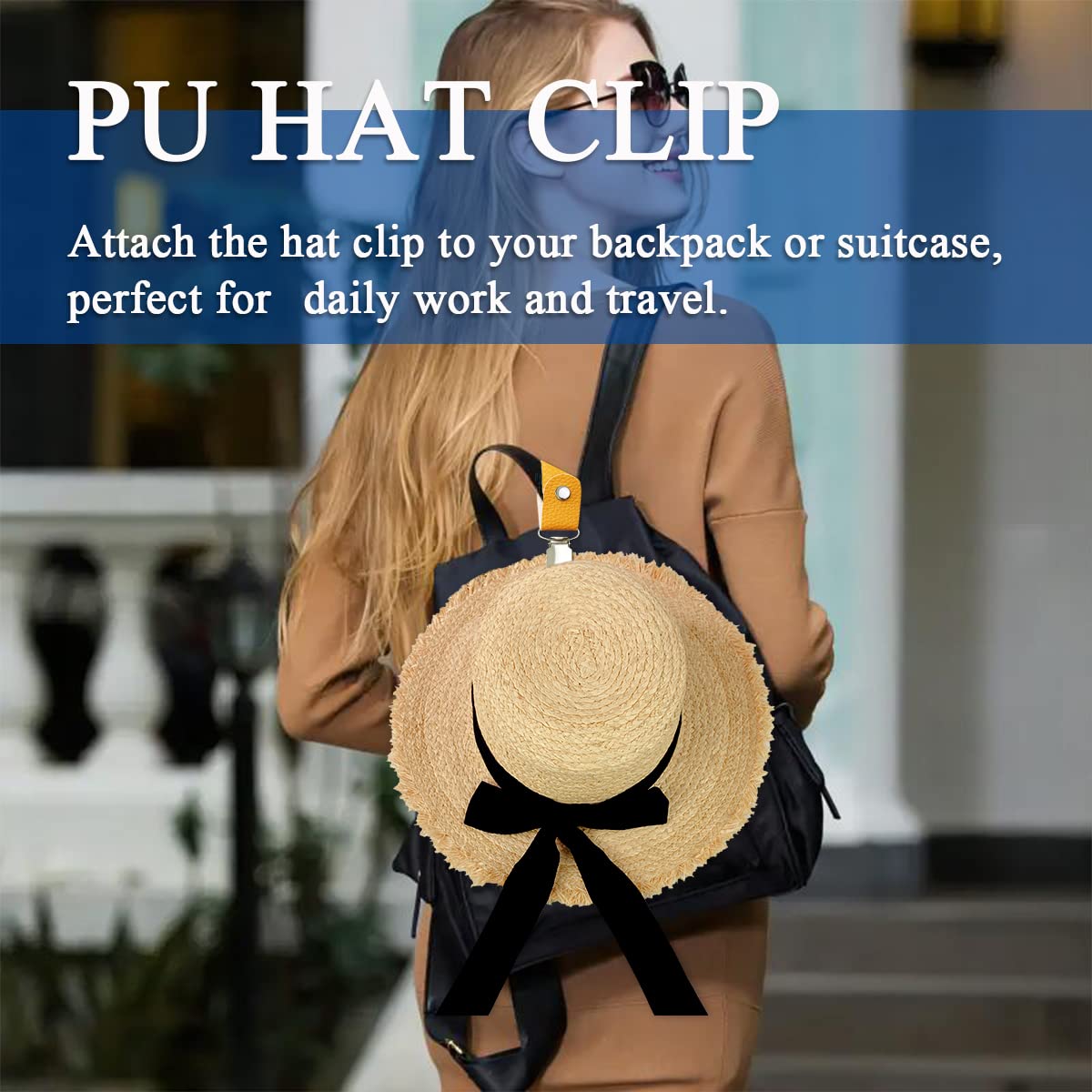 PUレザー製ハットクリップ、旅行用バッグ、ハンドバッグ、バッ - Men'S Accessories Holder のレビューと価格
