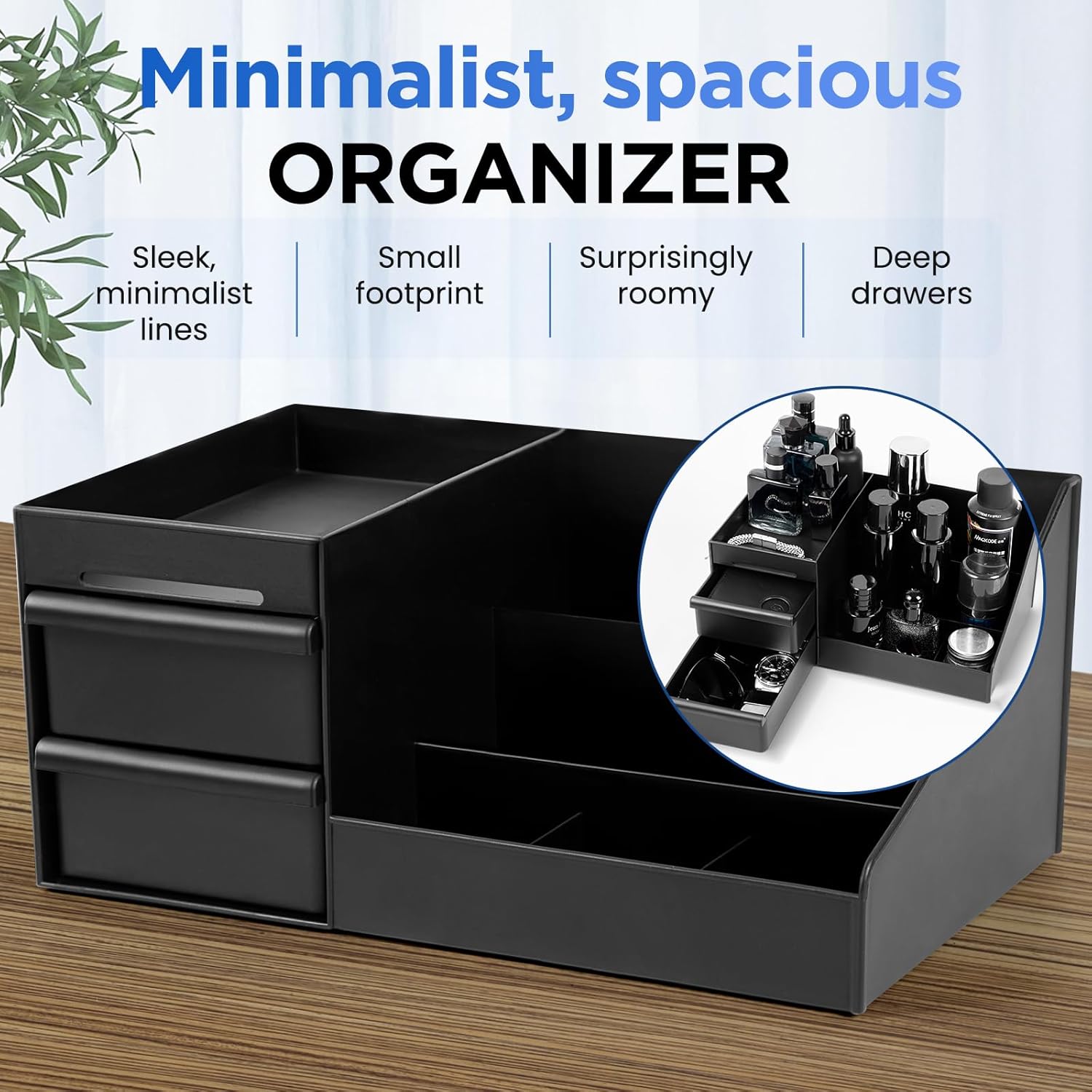 男性用化粧品収納ボックス メンズ香水 コロン カウンタートッ - Men Accessories Organiser のレビューと価格