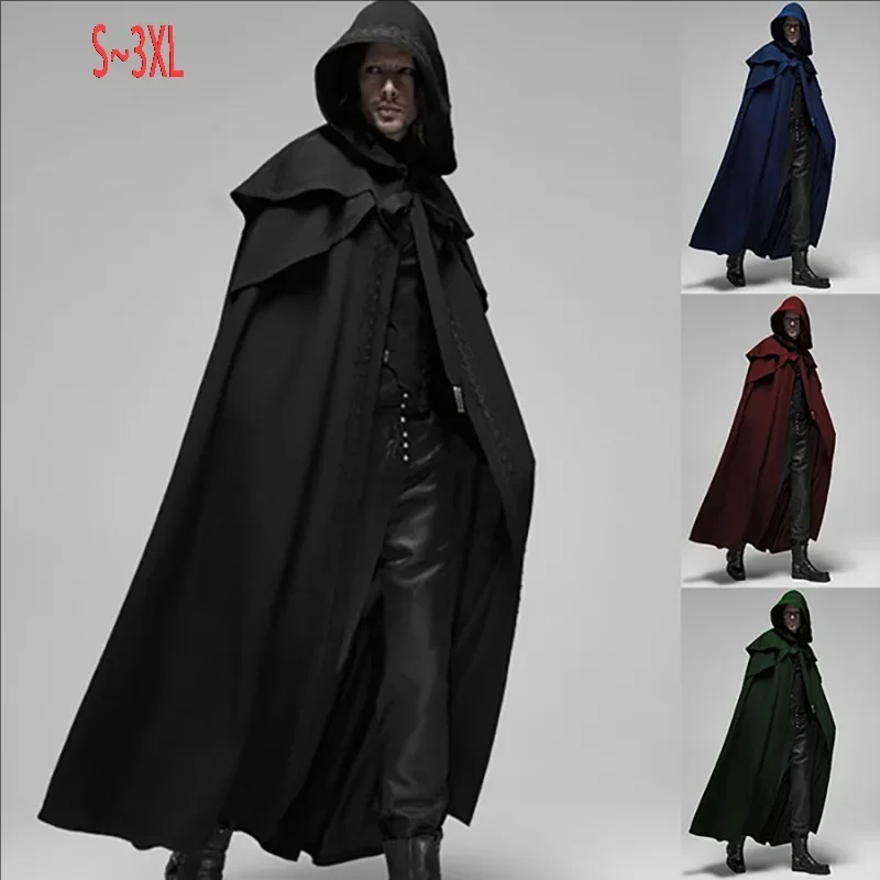 男性モンクコスプレ衣装 中世ヴィンテージゴシック フード付き - Medieval Men'S Accessories のレビューと価格